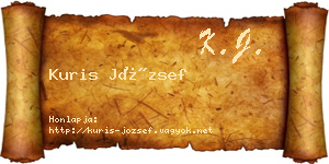 Kuris József névjegykártya