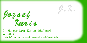 jozsef kuris business card